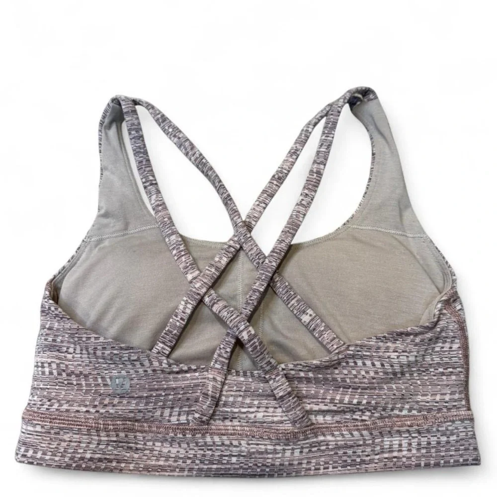 Lululemon Energy Bra Arrow Jacquard Antique Bark Copper Coil Size 4 - W2AI8S